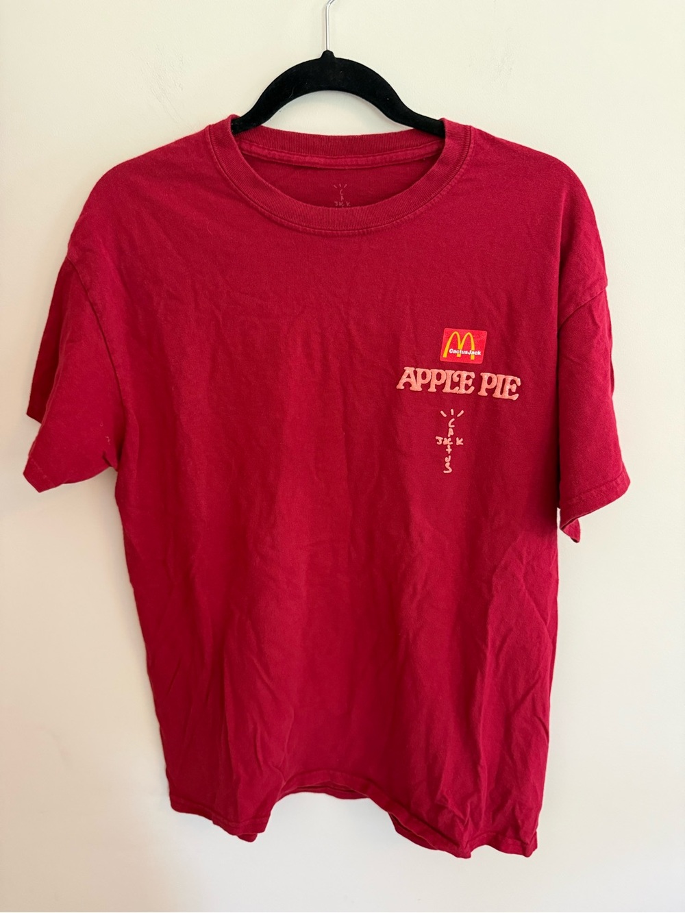 Cactus Jack by Travis Scott Red 'Apple Pie' Short Sleeve Tee - Men's